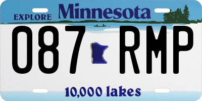 MN license plate 087RMP