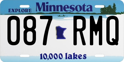 MN license plate 087RMQ