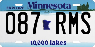MN license plate 087RMS
