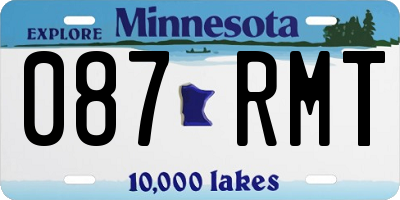 MN license plate 087RMT