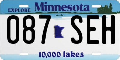 MN license plate 087SEH