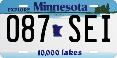 MN license plate 087SEI