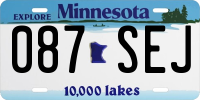 MN license plate 087SEJ