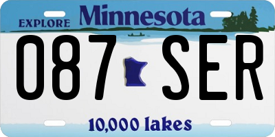 MN license plate 087SER