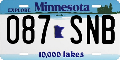 MN license plate 087SNB