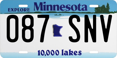 MN license plate 087SNV