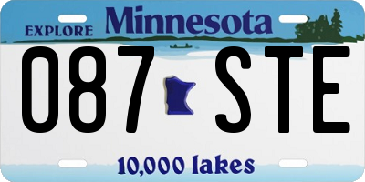 MN license plate 087STE