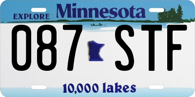 MN license plate 087STF