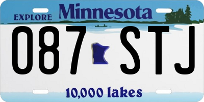 MN license plate 087STJ