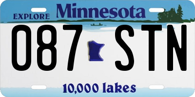 MN license plate 087STN