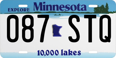 MN license plate 087STQ