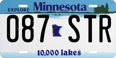 MN license plate 087STR