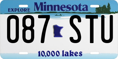 MN license plate 087STU