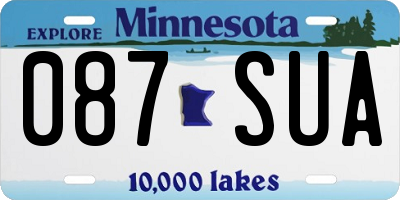 MN license plate 087SUA
