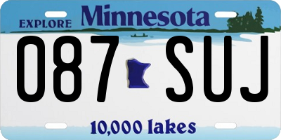 MN license plate 087SUJ