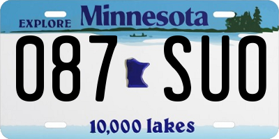MN license plate 087SUO