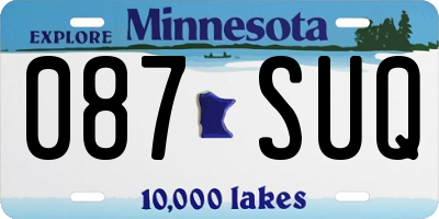 MN license plate 087SUQ