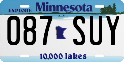 MN license plate 087SUY