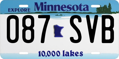 MN license plate 087SVB