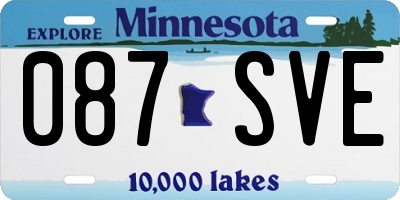 MN license plate 087SVE