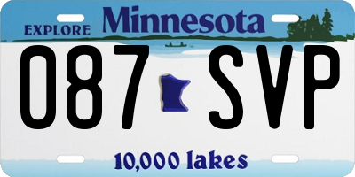 MN license plate 087SVP