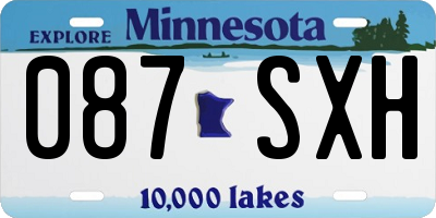 MN license plate 087SXH