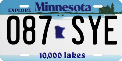 MN license plate 087SYE