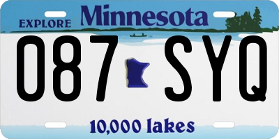 MN license plate 087SYQ