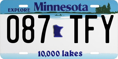 MN license plate 087TFY