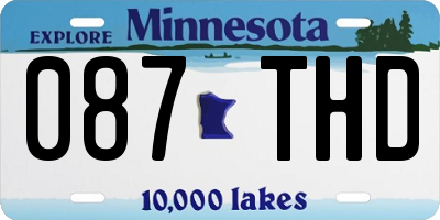 MN license plate 087THD