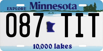 MN license plate 087TIT