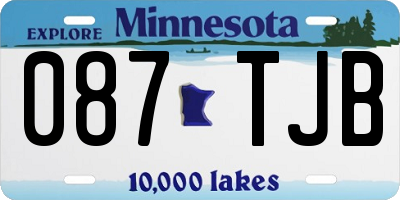 MN license plate 087TJB