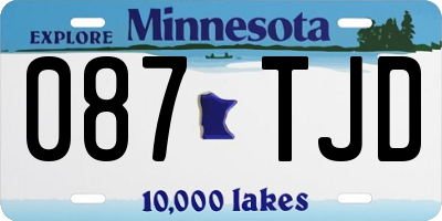 MN license plate 087TJD