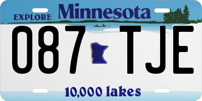 MN license plate 087TJE