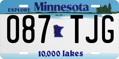 MN license plate 087TJG