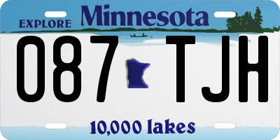 MN license plate 087TJH