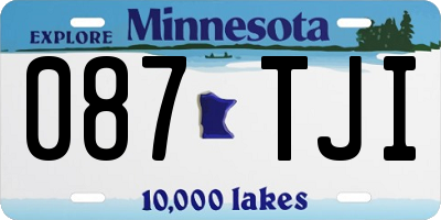 MN license plate 087TJI