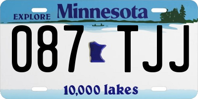 MN license plate 087TJJ