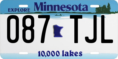 MN license plate 087TJL