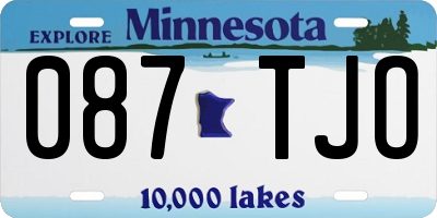MN license plate 087TJO