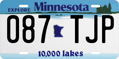 MN license plate 087TJP