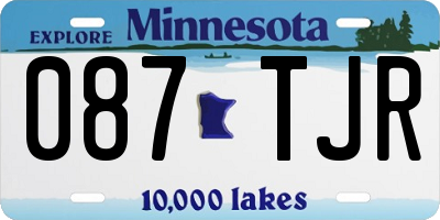 MN license plate 087TJR