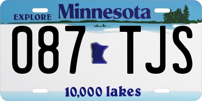 MN license plate 087TJS