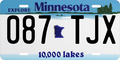MN license plate 087TJX