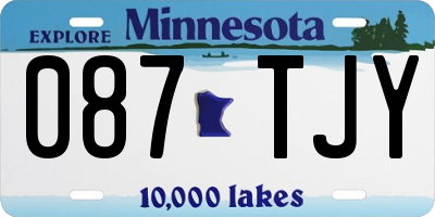 MN license plate 087TJY