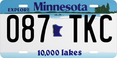MN license plate 087TKC
