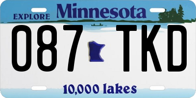 MN license plate 087TKD