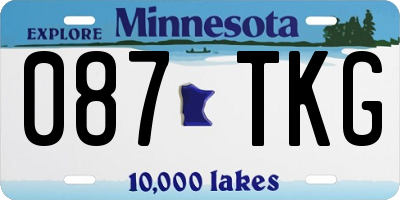 MN license plate 087TKG