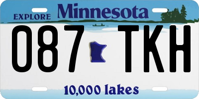 MN license plate 087TKH