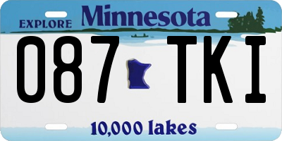 MN license plate 087TKI